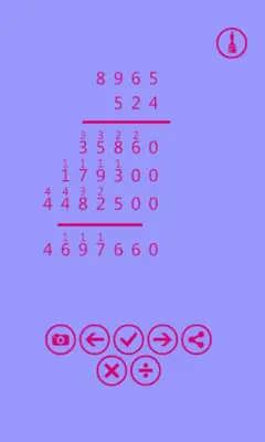 Division And Multiplication Steps android App screenshot 2